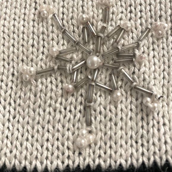 Victoria Jones Christmas Sweater, zip-up hoodie Vintage Petite Large - Picture 8 of 9